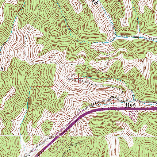 Topographic Map of Lone Star School (historical), WV