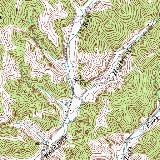 Topographic Map of Valley Star School (historical), WV