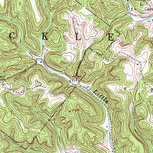 Topographic Map of Condee (historical), WV