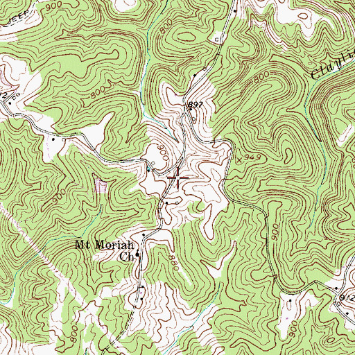 Topographic Map of Gill Spring, WV