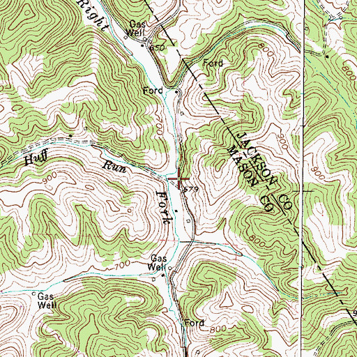 Topographic Map of Huff School (historical), WV