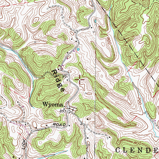 Topographic Map of Massick Spring, WV