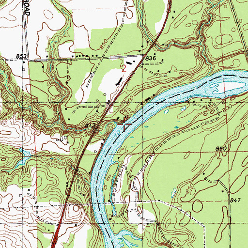 Topographic Map of Allen Creek, WI