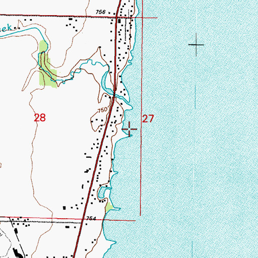 Topographic Map of Anderson Creek, WI