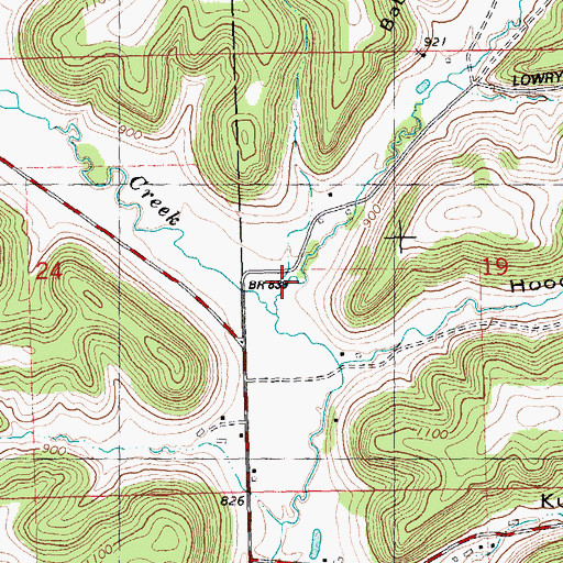 Topographic Map of Babb Hollow, WI