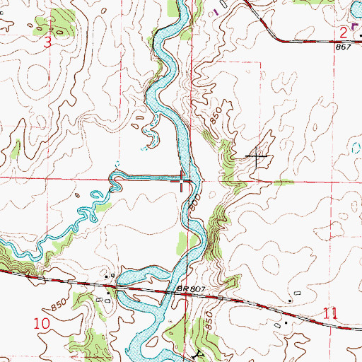 Topographic Map of Badfish Creek, WI