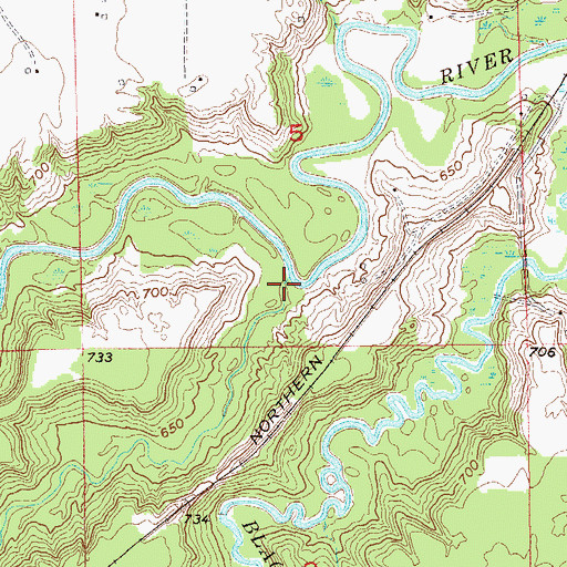 Topographic Map of Balsam Creek, WI