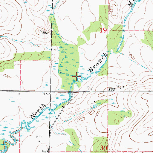 Topographic Map of Batavia Creek, WI