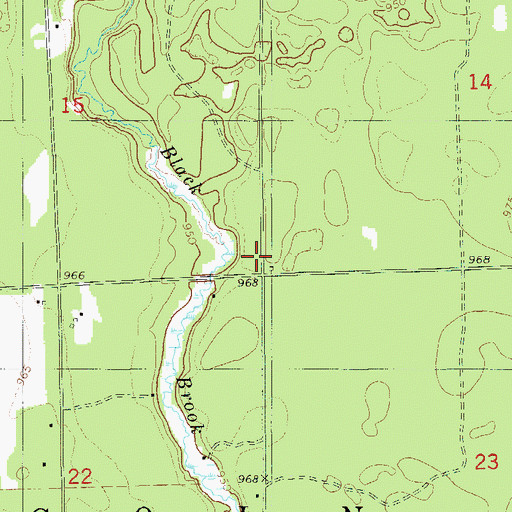Topographic Map of Black Brook School, WI