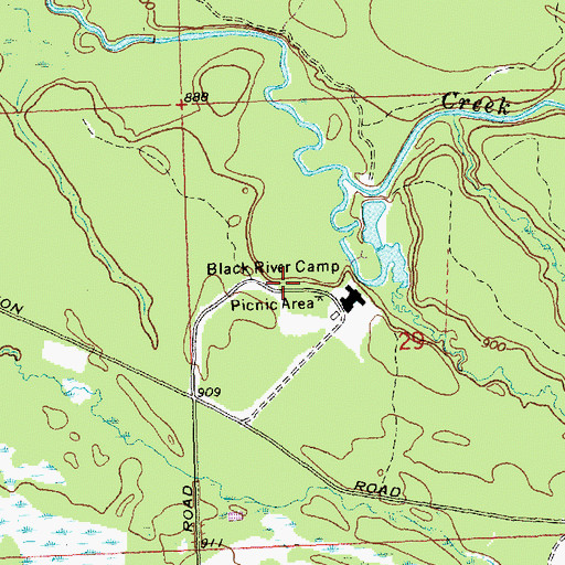 Topographic Map of Black River Camp Picnic Area, WI