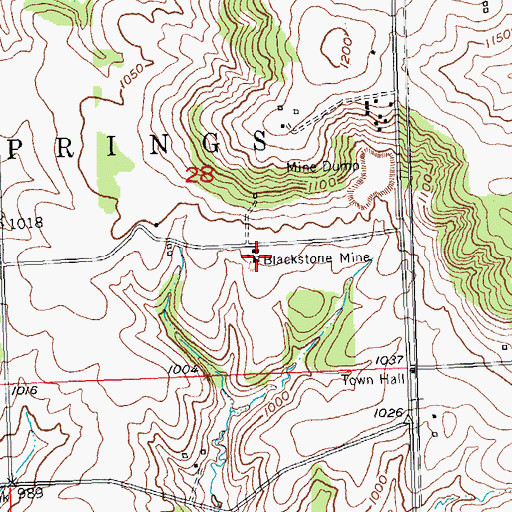 Topographic Map of Blackstone Mine, WI