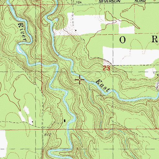 Topographic Map of Blaine Creek, WI