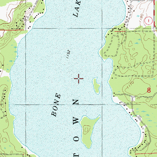 Topographic Map of Bone Lake, WI