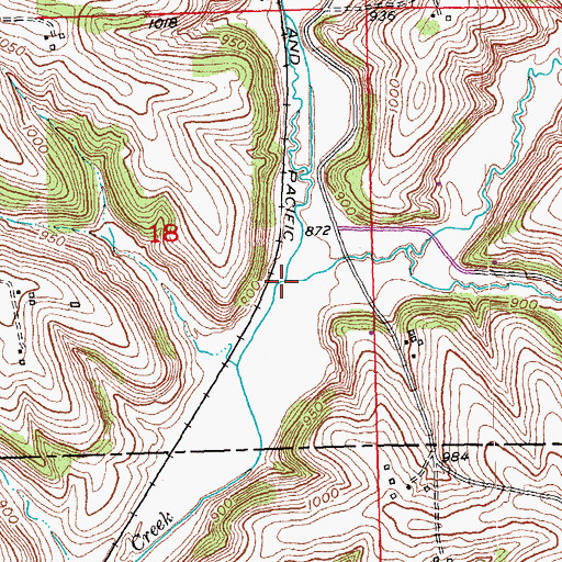 Topographic Map of Brewery Creek, WI