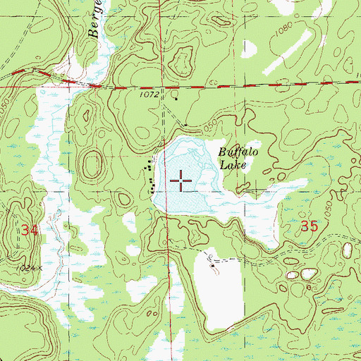 Topographic Map of Buffalo Lake, WI
