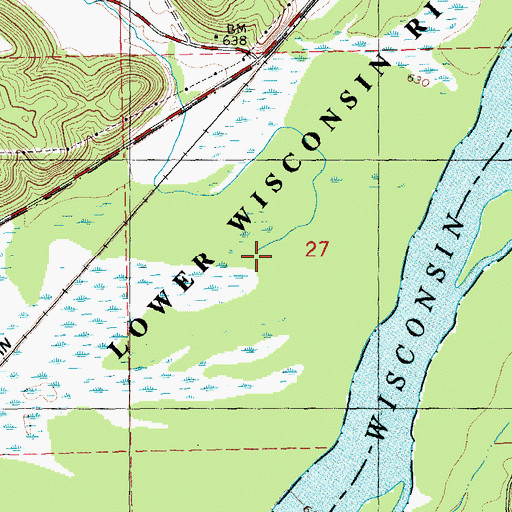 Topographic Map of Bush Creek, WI