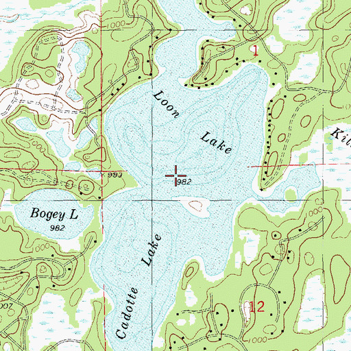 Topographic Map of Cadotte Lake, WI