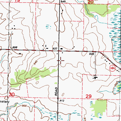 Topographic Map of Calumet School, WI
