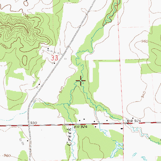Topographic Map of Clear Creek, WI