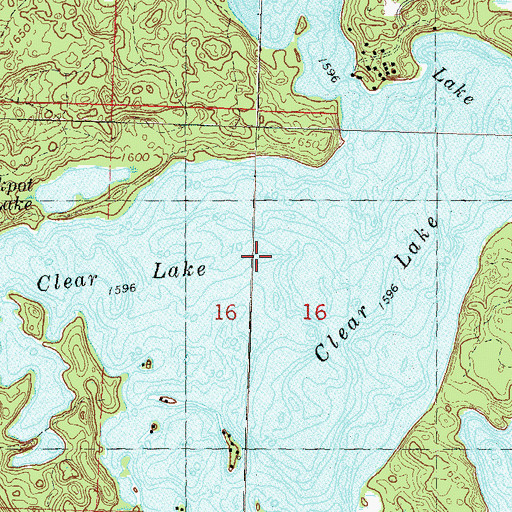 Topographic Map of Clear Lake, WI