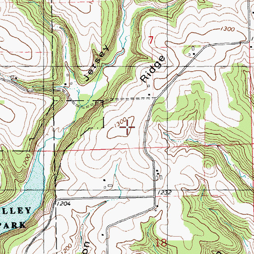 Topographic Map of Clinton Ridge, WI