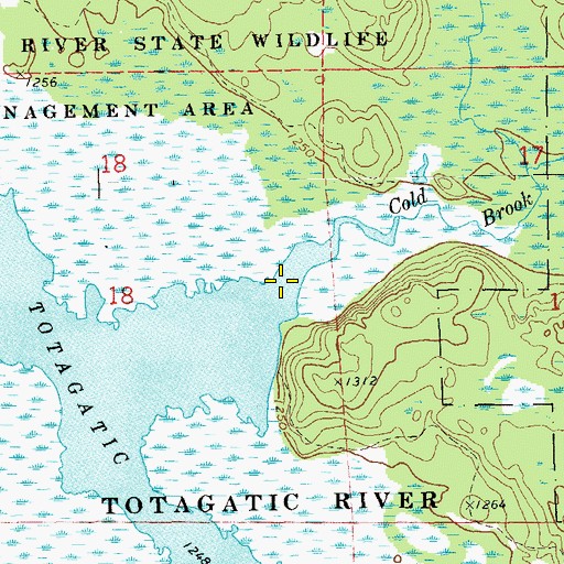 Topographic Map of Cold Brook, WI