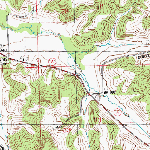 Topographic Map of Coles Valley School, WI