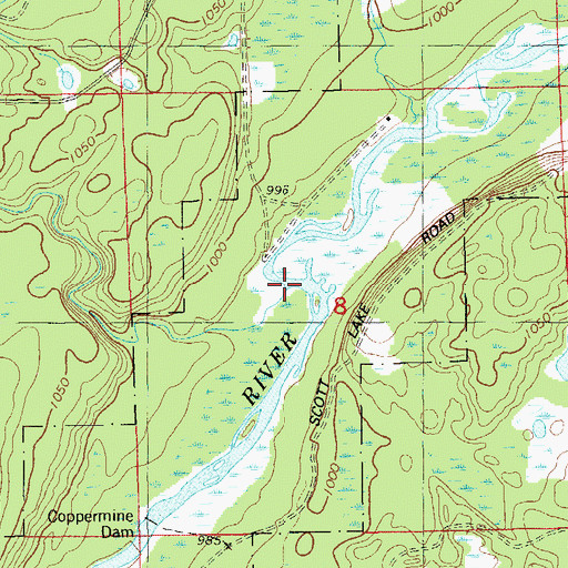 Topographic Map of Crotte Creek, WI