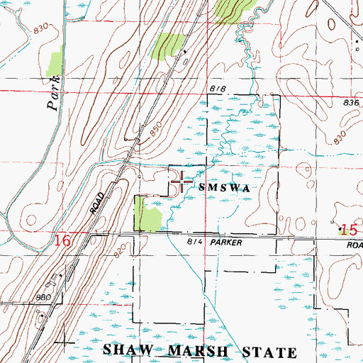 Topographic Map of Crystal Creek, WI