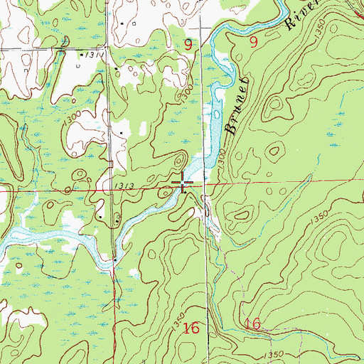 Topographic Map of Deadman Creek, WI
