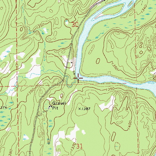 Topographic Map of Deer Creek, WI