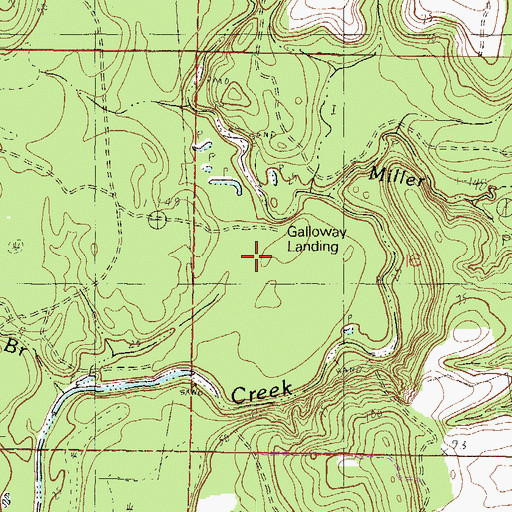 Topographic Map of Galloway Landing, AL