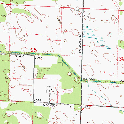 Topographic Map of Ditch Number Seven, WI