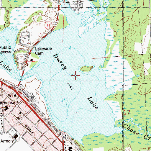 Topographic Map of Duroy Lake, WI