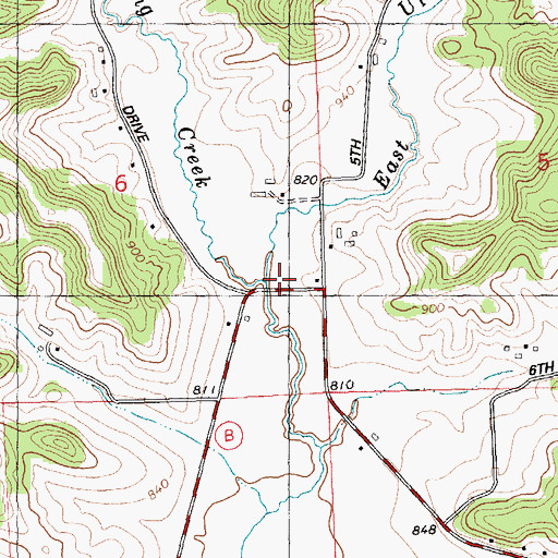 Topographic Map of East Upper Big Creek, WI