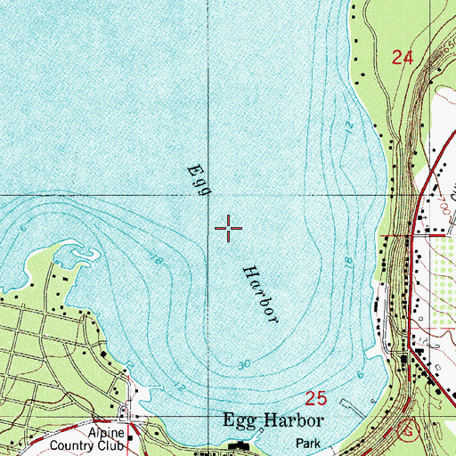 Topographic Map of Egg Harbor, WI