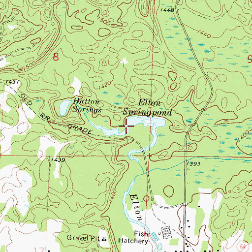 Topographic Map of Elton Springpond, WI