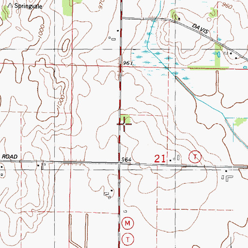 Topographic Map of Emerson School, WI