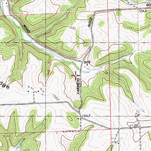 Topographic Map of Farmers Ridge School, WI