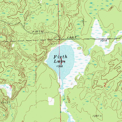 Topographic Map of Firth Lake, WI