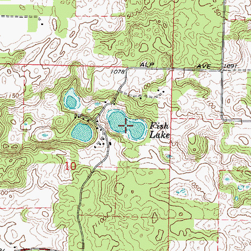 Topographic Map of Fish Lake, WI