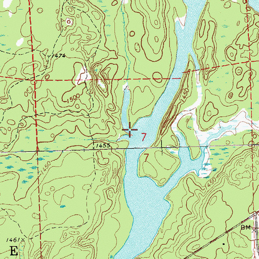 Topographic Map of Flood Creek, WI