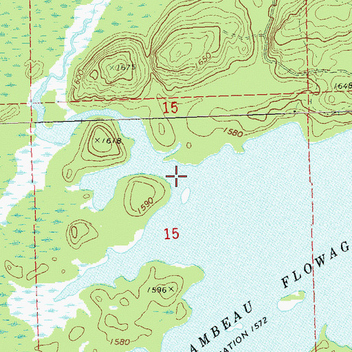 Topographic Map of Fourmile Creek, WI