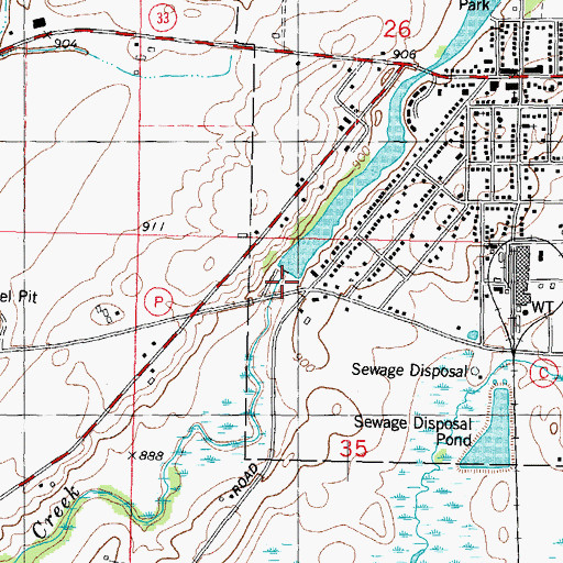 Topographic Map of Fox Lake, WI