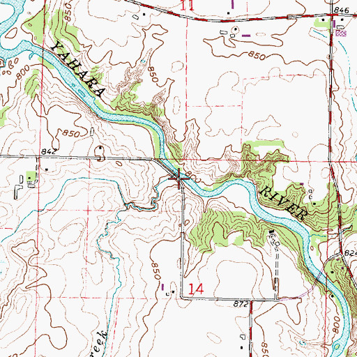 Topographic Map of Gibbs Creek, WI