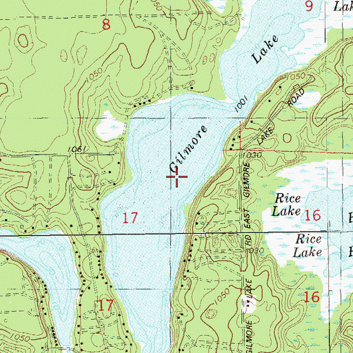 Topographic Map of Gilmore Lake, WI