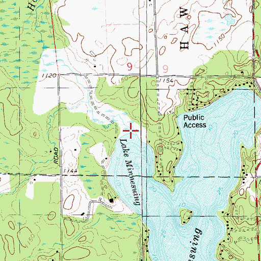 Topographic Map of Hansen Creek, WI