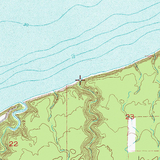 Topographic Map of Haukkala Creek, WI
