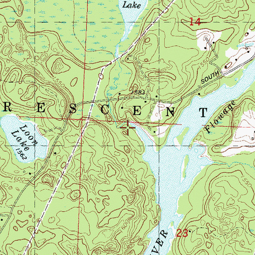 Topographic Map of Heal Creek, WI
