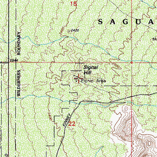 Topographic Map of Valley View Picnic Area (historical), AZ
